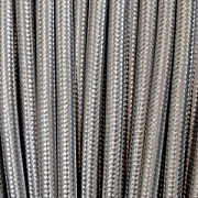 купить Провод ПВС 2*0,75 в тканевой оплетке серебро Винтаж