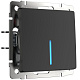 Выключатель 1 клавишный с подсветкой Werkel WL08-SW-1G-LED черный матовый купить Werkel