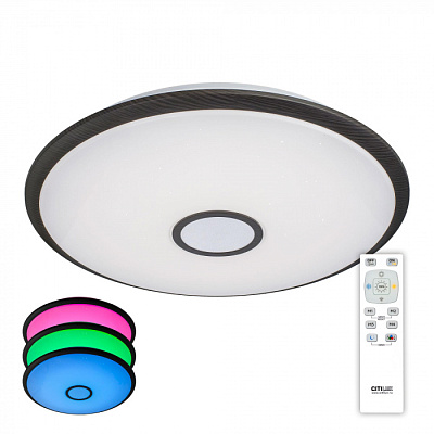 Люстра светодиодная CITILUX CL703105RGB Старлайт Венге ПУЛЬТ до 32кв.м купить Светодиодные люстры