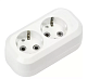 Колодка SmartBuy SBE-16-2-00-Z 2гн з/к белая 16A купить Вилки, Колодки