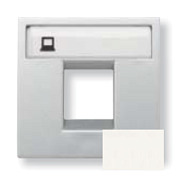 купить Накладка одиночная 2-мод.для телефон/комп.разъёмов ABB Zenit Белый N2218.1 BL  ABB Zenit