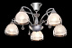 Люстра ламповая LINVEL LV 8876/5 Енисей E14 60W*5 сатин хром  купить Ламповые люстры