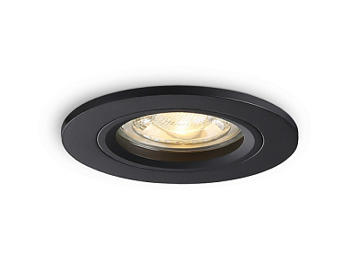 Точечный светильник Ambrella TN102451 BK черный MR16 GU5.3 встраиваемый купить Встраиваемые