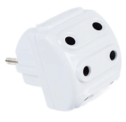 купить Разветвитель AY-KA 7714300 5гн, 10А узкие вилки белый Разветвители, Переходники