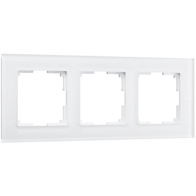 Рамка 3 поста Werkel WL01-Frame-03 белое матовое стекло W0031105 купить Werkel  Рамки