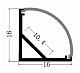 Угловой соединитель к угловому профилю для светодиодной ленты 16*16 купить Профиль