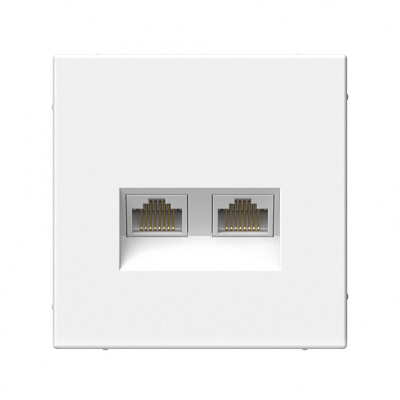 Розетка двойная компьютерная RJ45+RJ45, кат.6е ArtGallery белая SE GAL000188 купить ArtGallery