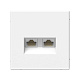 Розетка двойная компьютерная RJ45+RJ45, кат.6е ArtGallery белая SE GAL000188 купить ArtGallery