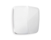 купить Лицевая панель выключателя 2клавишного Ambrella Volt белый глянцевый Omega OP1030 Ambrella Volt