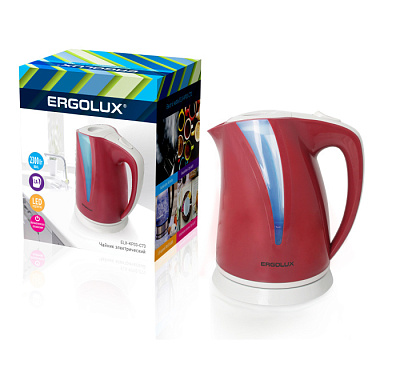 Чайник Ergolux ELX-KP03-C73 вишневый/серый купить Бытовая техника