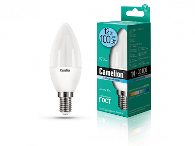Лампа Camelion LED12-C35/845/E14 свеча купить Светодиодные