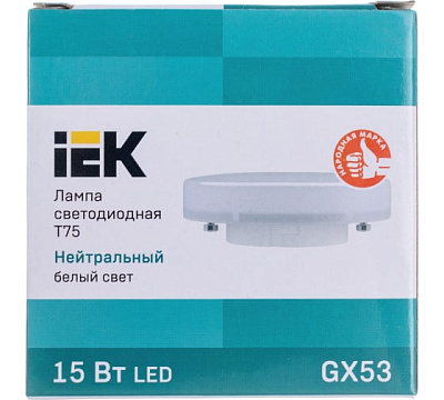 Лампа светодиодная IEK GX53 15W 4000K 1350 Лм купить Светодиодные