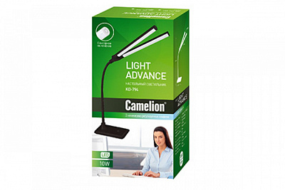 Лампа настольная светодиодная CAMELION KD-794 C02 черный два плафона 2*5W купить Светодиодные