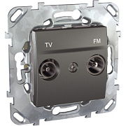 купить Розетка TV-FM оконечная Schneider Electric Unica Top MGU5.452.12ZD Графит Unica Top
