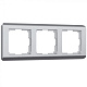 Рамка 3 поста Werkel WL12-Frame-03 серебро рифленый W0032106  купить Werkel Рамки