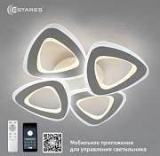 купить Люстра светодиодная Estares ROOM 4TR-APP-530x530x90-WHITE/WHITE 80W до 20 кв.м Светодиодные люстры