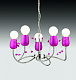 Люстра ламповая ODEON 2583/5 RICA GIRL хром розовый  E27 40W *6 купить Ламповые люстры
