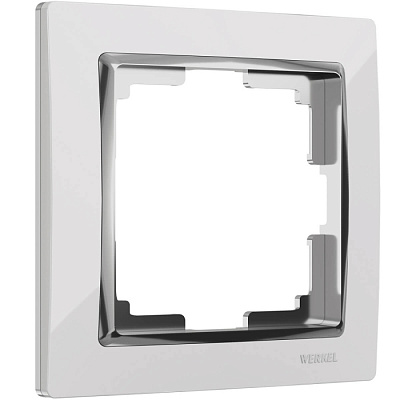 Рамка 1 пост Werkel WL03-Frame-01 белый/серебро W0011901 купить Werkel  Рамки