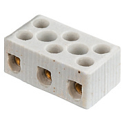 купить Клеммная колодка керамика КЗВ 3x(2,5*8кв.мм) 35А 61711 Комплектующие