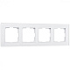 Рамка 4 поста Werkel WL01-Frame-04 белое матовое стекло W0041105 купить Werkel Рамки