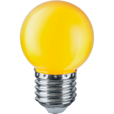 Лампа светодиодная Navigator G45 E27 1W желтый купить Цветные