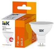 купить Лампа светодиодная IEK MR16 GU5.3 7W 3000K 500Lm Светодиодные