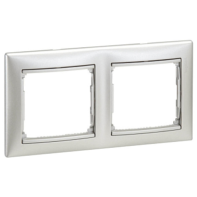Рамка 2 поста Legrand Valena Алюминий 770152   купить Legrand Valena