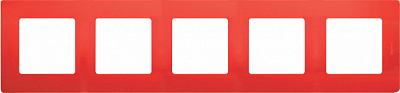 Рамка 5 постовая Legrand Etika 672535 Красный купить Legrand ETIKA рамки