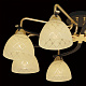 Люстра потолочная Citilux Кристи CL152282 Венге Золото купить Ламповые люстры