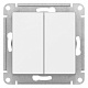 Переключатель 2 клавишный перекрёстный AtlasDesign Белый SE ATN000173 купить AtlasDesing