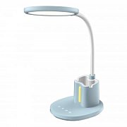 купить Лампа настольная светодиодная UNIEL ULM-D150 15W(960Lm) 2K-4K-6K сенсор, диммер, подставка голубой Настольные