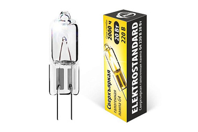 Elektrostandard Лампа G4 220V 20W сверхъяркая купить Галогеновые