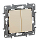 Переключатель 2 клавишный Legrand Etika 672312 Крем купить Legrand Etika