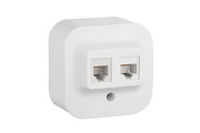купить Розетка компьютерная + телефонная RJ11+RJ45 Legrand Quteo 782221 Белый Legrand QUTEO/PLEXO накладные