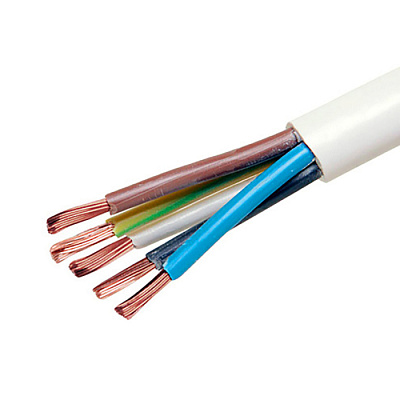 Кабель ПВС 5*1,5 медный гибкий дв.изол.ПВХ 1м ГОСТ купить ПВС