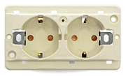 купить Розетка 2-ая з/к горизонтальная Anam Legrand Zunis 6751 25/N Бежевый Legrand Anam