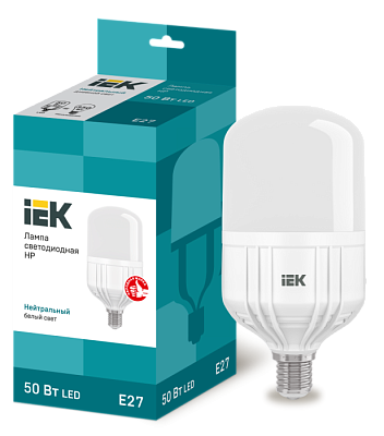 Лампа светодиодная IEK HP 50W E27 4000K 4500Lm  купить Светодиодные