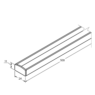 Arlight  линейный светильник BAR-2411-500A-6W 12V Day 024006 купить Линейные светильники