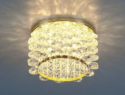 Точечный светильник Elektrostandard 7248 золото прозрачный G9 купить Встраиваемые