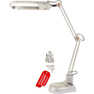 Лампа настольная CAMELION KD-017A+C C03 серебро 11W 2G7 купить Настольные