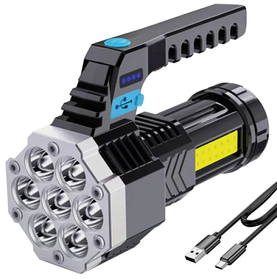 Фонарь ручной UltraFlash LED 53404 аккум,,4 реж,3w400Lm300m+3w240Lm COB купить Фонари