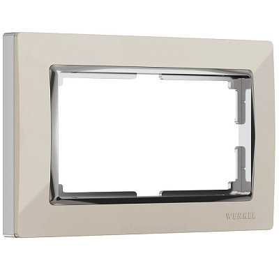 Рамка 1 пост Werkel WL03-Frame-01-DBL слоновая кость/серебро W0081903 купить Werkel  Рамки