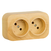 купить Розетка двойная б/з Legrand Quteo Сосна 782272   Legrand QUTEO/PLEXO накладные