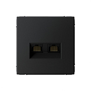 купить Розетка двойная компьютерная RJ45+RJ45, кат.6е ArtGallery карбон SE GAL001088 ArtGallery
