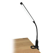 купить Лампа настольная светодиодная UNIEL TLD-572 черный 7W  500lm, 4500K, сенсор, диммер, струбцина Настольные