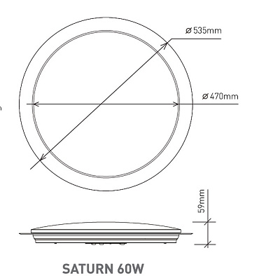 Люстра светодиодная Estares R-555-SHINY Saturn 60 W без канта ПУЛЬТ купить Светодиодные люстры