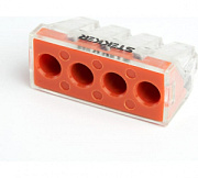 купить Клемма монтажная Stekker LD773-174 4х(2.5-6мм², только медь) Комплектующие