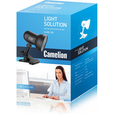 Лампа настольная CAMELION H-035 C02 черный E27 40W купить Настольные