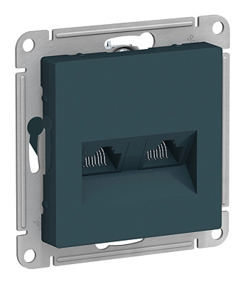 Розетка RJ45 двойная AtlasDesign Изумруд SE ATN000885 купить AtlasDesign