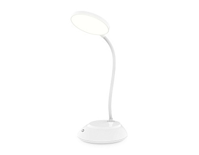 Лампа настольная светодиодная Ambrella DE600 WH 5W 160Lm 2700-6400K диммер сенсор аккум купить Настольные